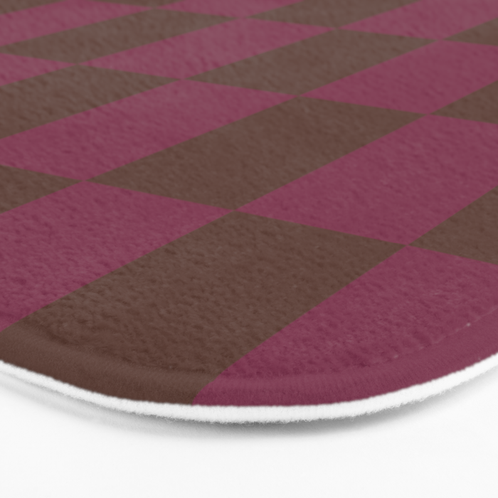 Chocolate x Ripe Berry Mixed Checker Bath Mat Gallery Image 3