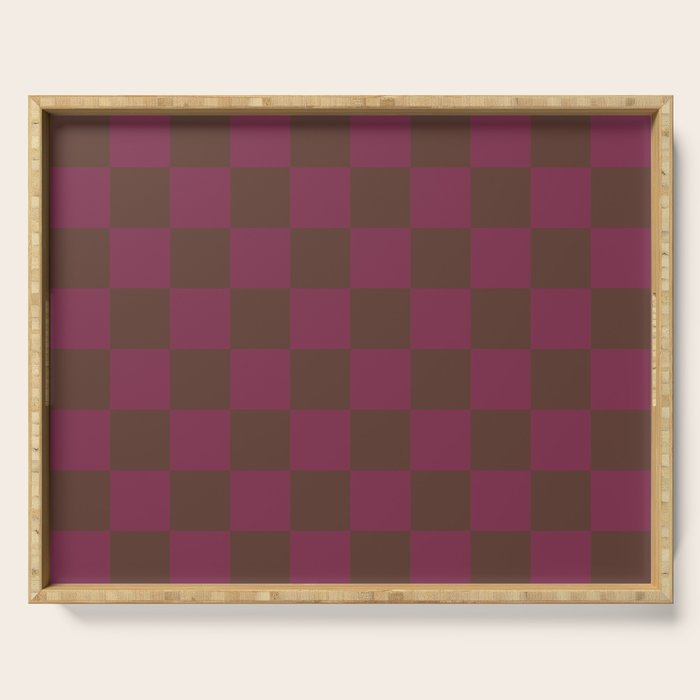 Chocolate x Ripe Berry Mixed Checker Serving Tray Gallery Image 1