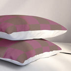 Chocolate x Ripe Berry Mixed Checker Pillow Sham Gallery Image 3