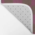 Chocolate x Ripe Berry Mixed Checker Bath Mat Gallery Image 2
