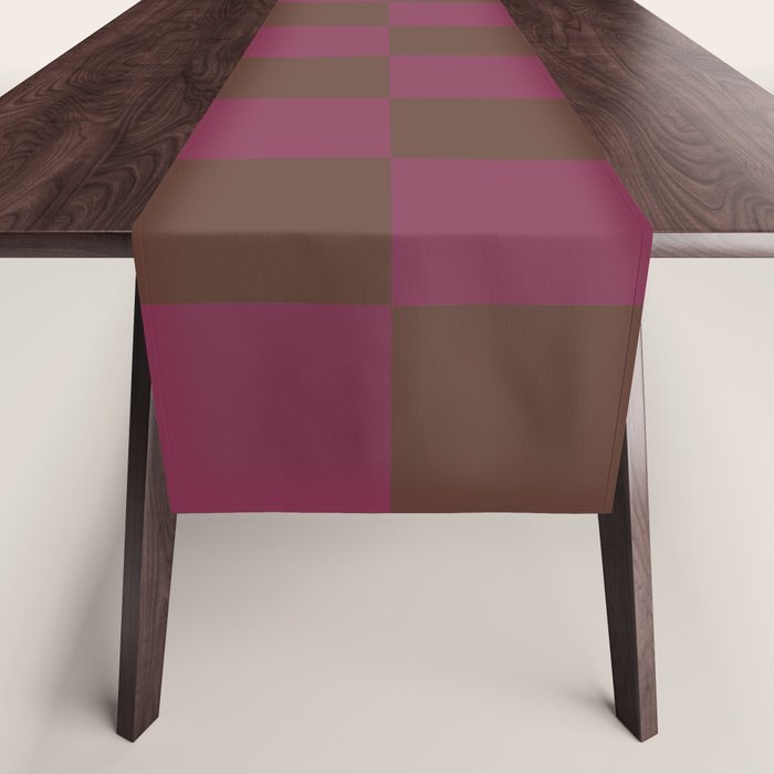 Chocolate x Ripe Berry Mixed Checker Table Runner Gallery Image 1