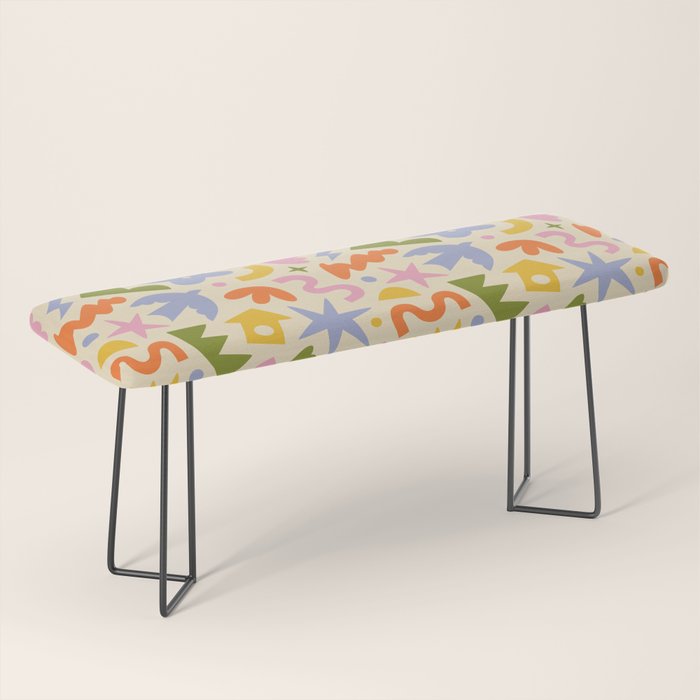 Abstract organic nature art shape pattern Bench Gallery Image 1