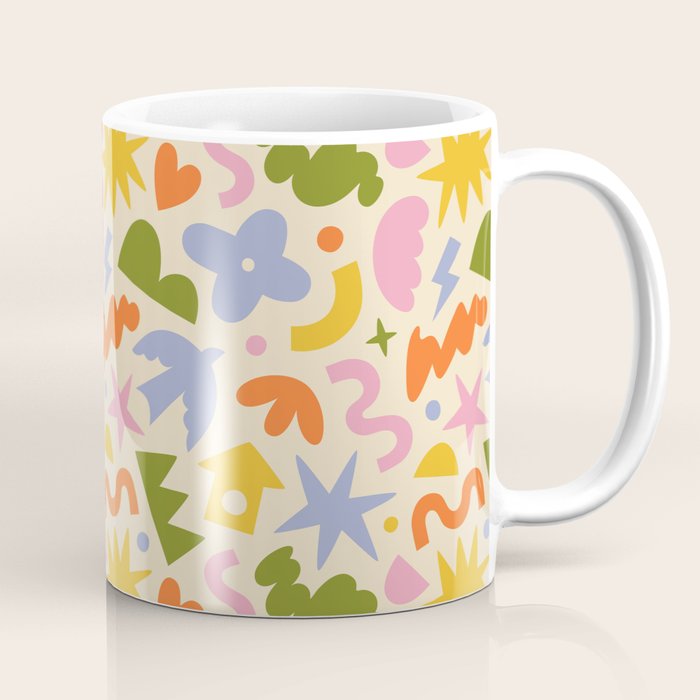 Abstract organic nature art shape pattern Coffee Mug Gallery Image 1