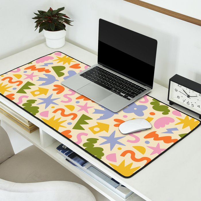 Abstract organic nature art shape pattern Desk Mat Gallery Image 2