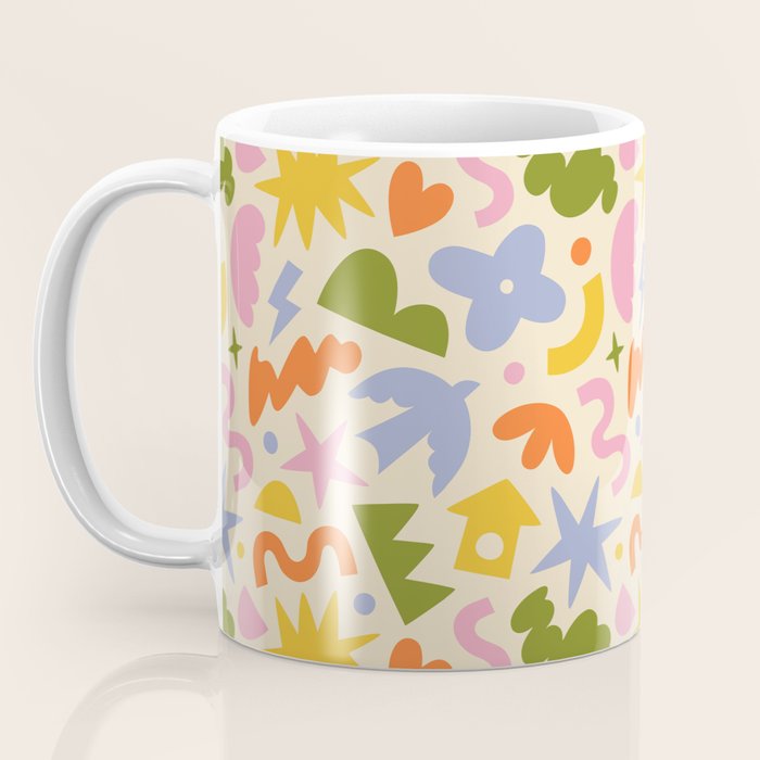 Abstract organic nature art shape pattern Coffee Mug Gallery Image 3