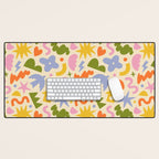 Abstract organic nature art shape pattern Desk Mat Gallery Image 1
