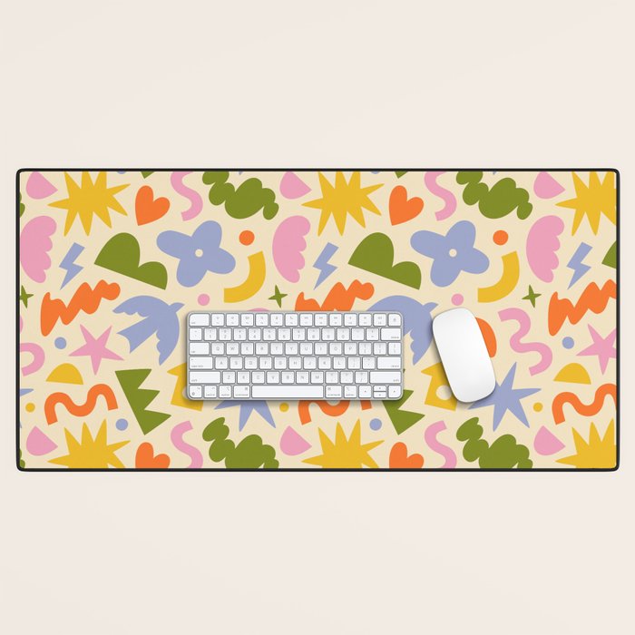 Abstract organic nature art shape pattern Desk Mat Gallery Image 1