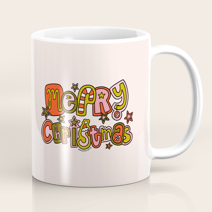 Merry Christmas Doodle Coffee Mug Gallery Image 1