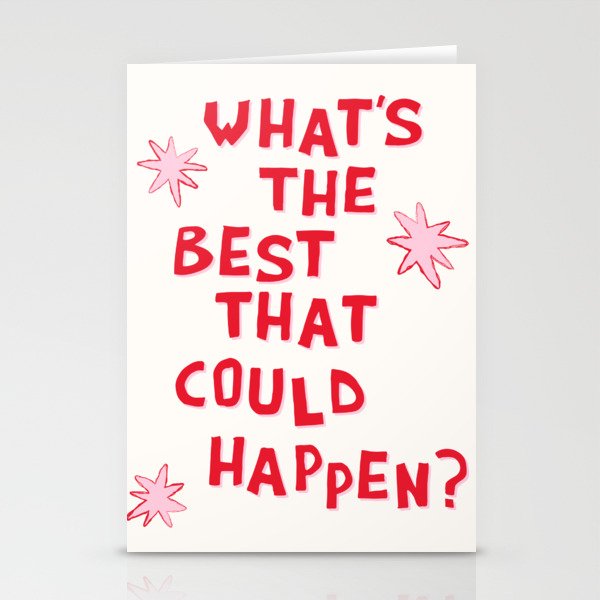 What's The Best That Could Happen in Pink and Red Stationery Card Gallery Image 2