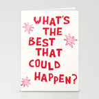 What's The Best That Could Happen in Pink and Red Stationery Card Gallery Image 2