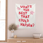 What's The Best That Could Happen in Pink and Red Wall Tapestry Gallery Image 2