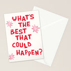 What's The Best That Could Happen in Pink and Red Stationery Card Gallery Image 2