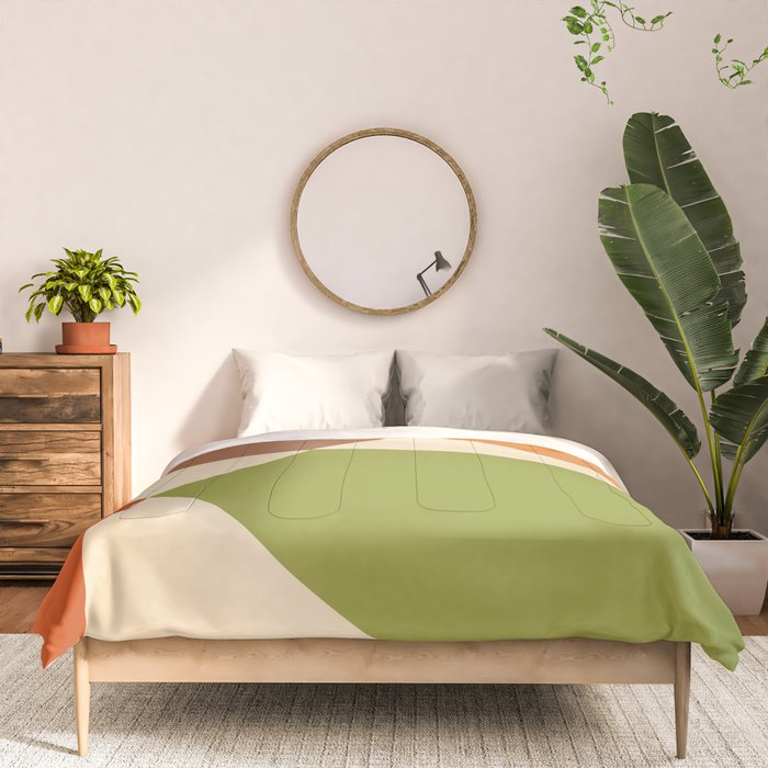 Abstract Mid-century Retro Earthy Shapes Comforter Gallery Image 3
