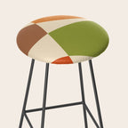 Abstract Mid-century Retro Earthy Shapes Stool Gallery Image 2