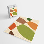 Abstract Mid-century Retro Earthy Shapes Jigsaw Puzzle Gallery Image 2