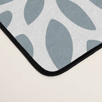 Floral Leaves and Blooms, Teal and Gray Desk Mat Gallery Image 4