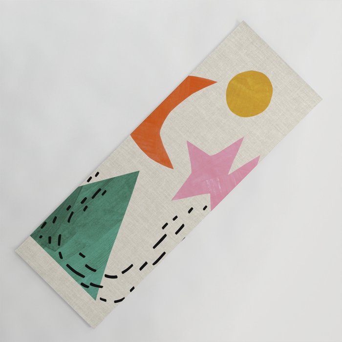 Orange Moon Mountain Yoga Mat Gallery Image 1