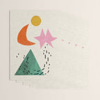 Orange Moon Mountain Wrapping Paper Gallery Image 3