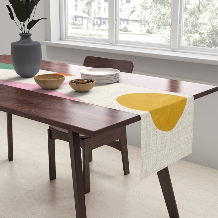 Orange Moon Mountain Table Runner Gallery Image 2
