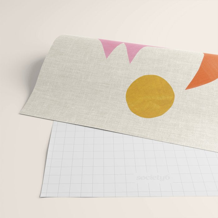 Orange Moon Mountain Wrapping Paper Gallery Image 2