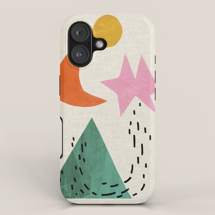 Orange Moon Mountain iPhone Case Gallery Image 1