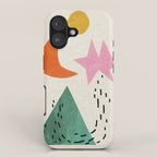 Orange Moon Mountain iPhone Case Gallery Image 1