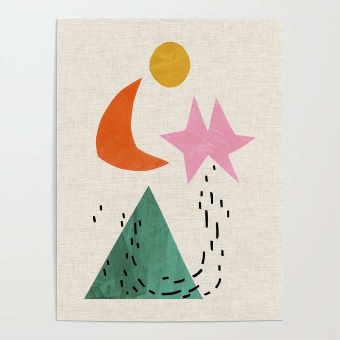 Orange Moon Mountain Poster Gallery Image 4