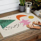 Orange Moon Mountain Outdoor Rug Gallery Image 2