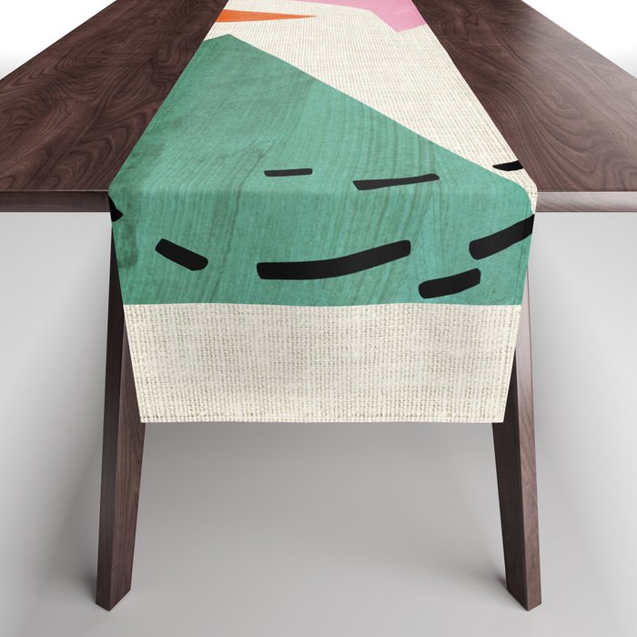 Orange Moon Mountain Table Runner Gallery Image 1