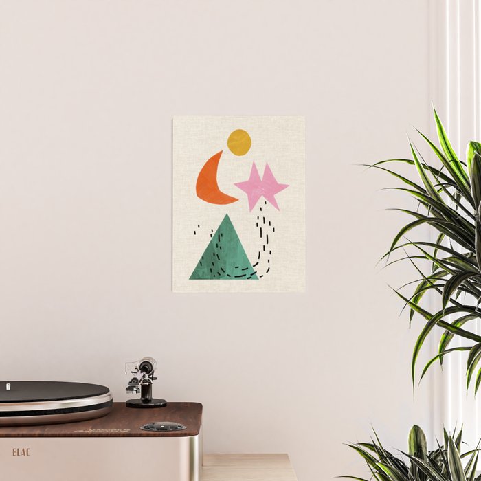 Orange Moon Mountain Poster Gallery Image 2