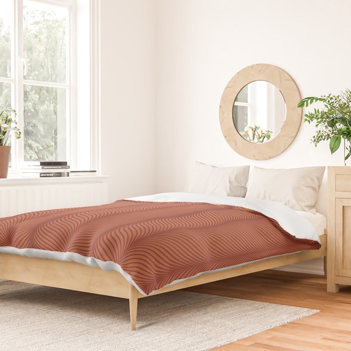 Elysian VI Red Terracotta Duvet Cover Gallery Image 2