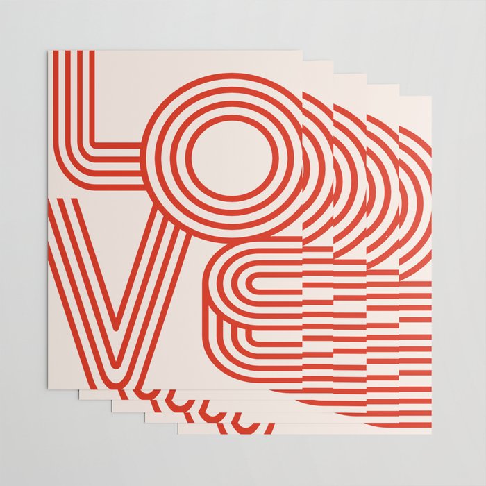 Love Typography Wrapping Paper Gallery Image 3