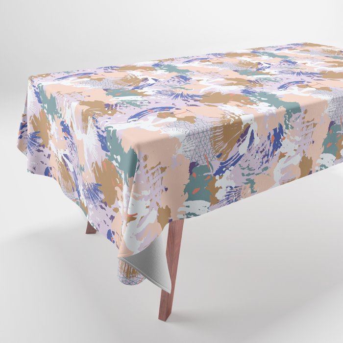 Abstract brush stroke madness Tablecloth Gallery Image 1