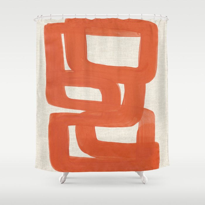 Orange Tank  Shower Curtain Gallery Image 1