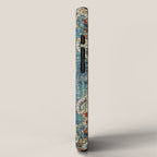 Antique oriental blue and orange carpet iPhone Case Gallery Image 2