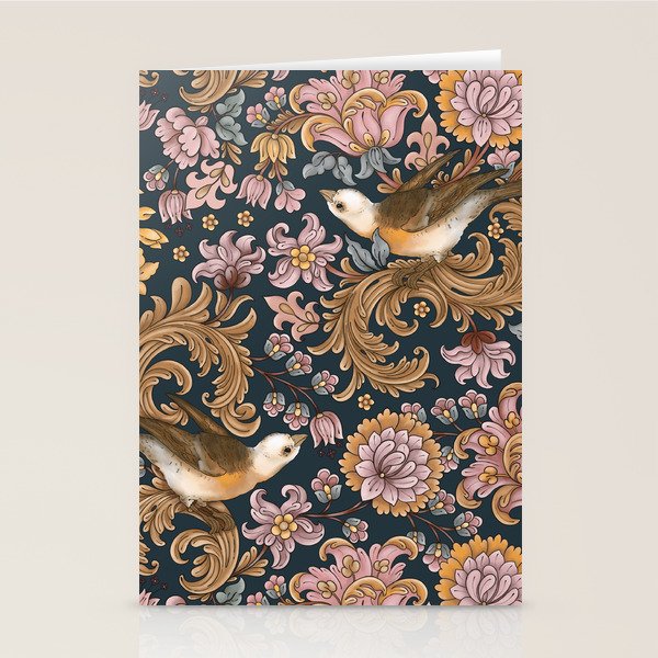 Ornate Bird Garden Stationery Card Gallery Image 1