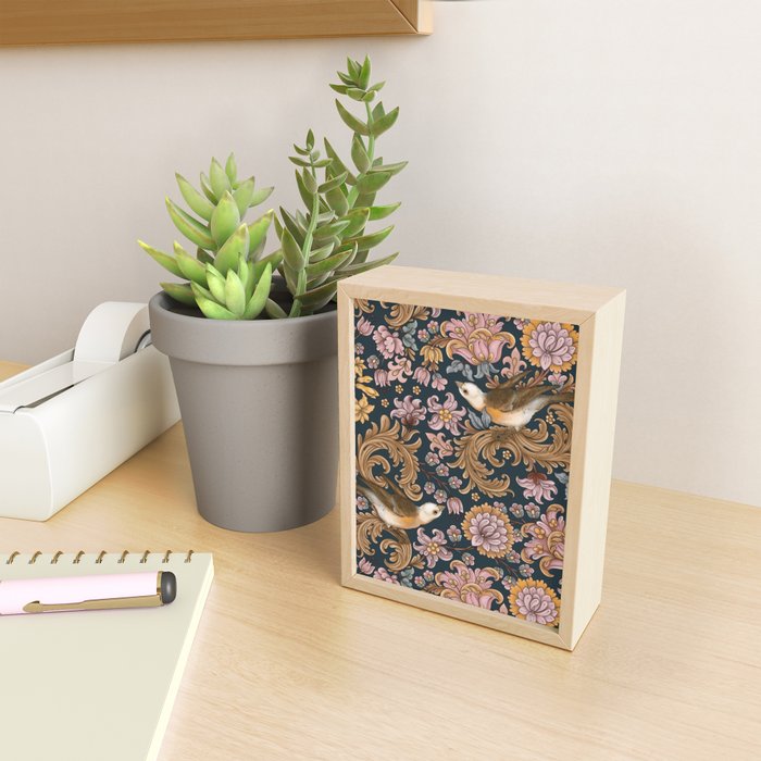 Ornate Bird Garden Mini Art Print Gallery Image 2