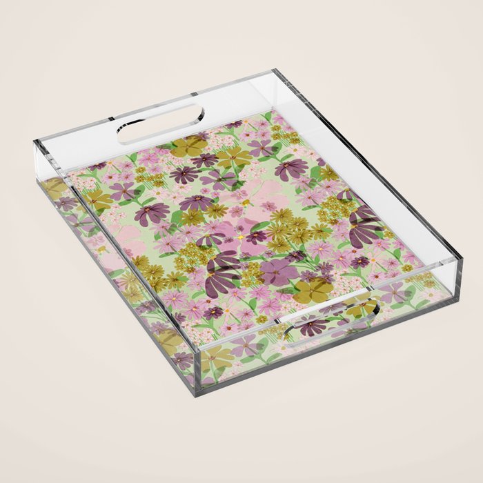 Vintage Garden Acrylic Tray Gallery Image 1
