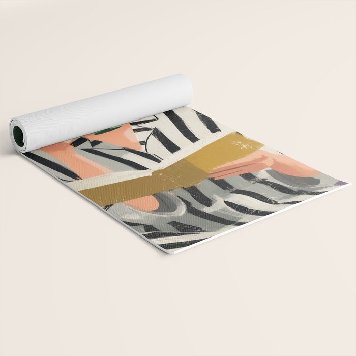 Morning Muse in Stripes Yoga Mat Gallery Image 2