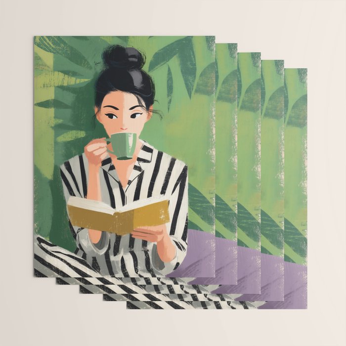 Morning Muse in Stripes Wrapping Paper Gallery Image 3