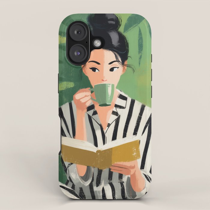 Morning Muse in Stripes iPhone Case Gallery Image 1
