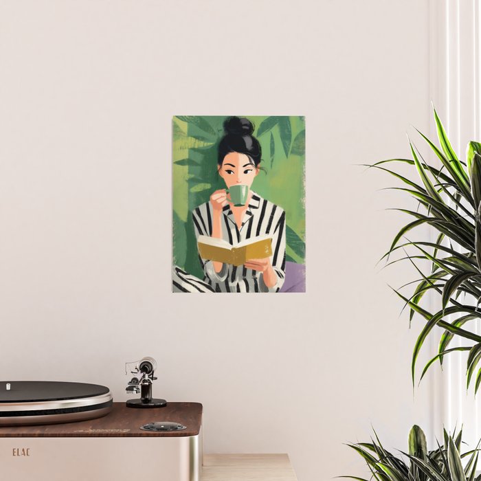 Morning Muse in Stripes Poster Gallery Image 2