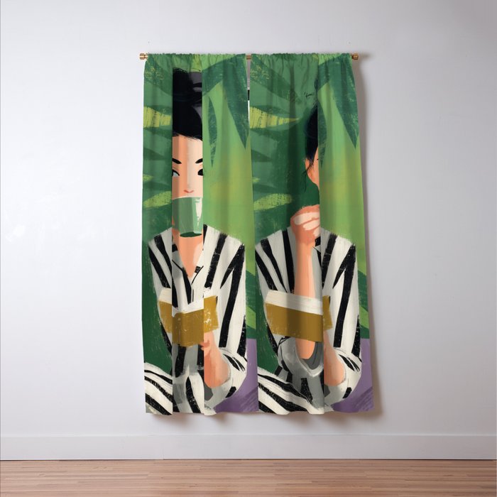Morning Muse in Stripes Window Curtain Gallery Image 3