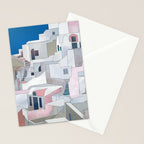 greece houses santorini Stationery Card Gallery Image 2