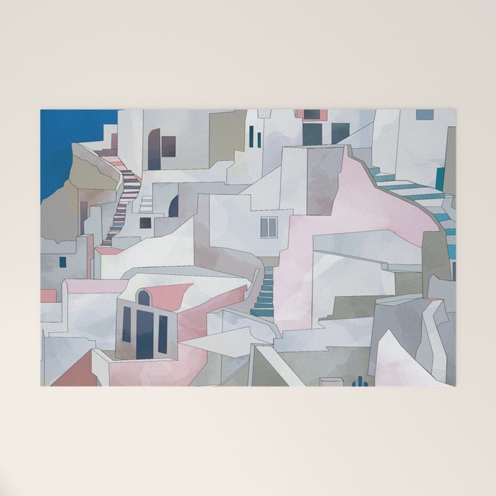 greece houses santorini Welcome Mat Gallery Image 1