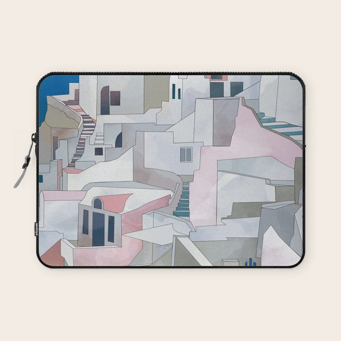 greece houses santorini Laptop Sleeve Gallery Image 1
