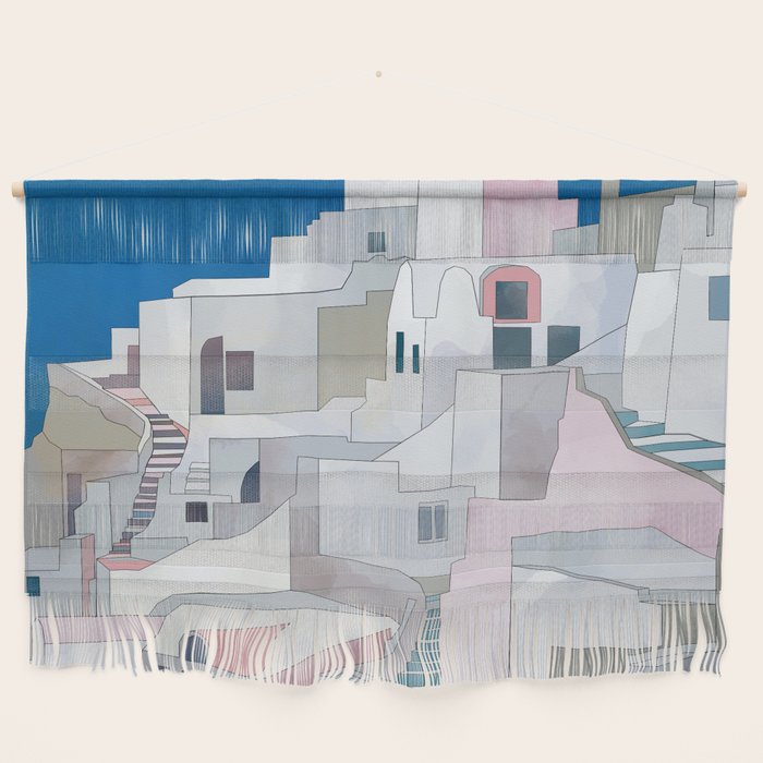 greece houses santorini Wall Hanging Gallery Image 1