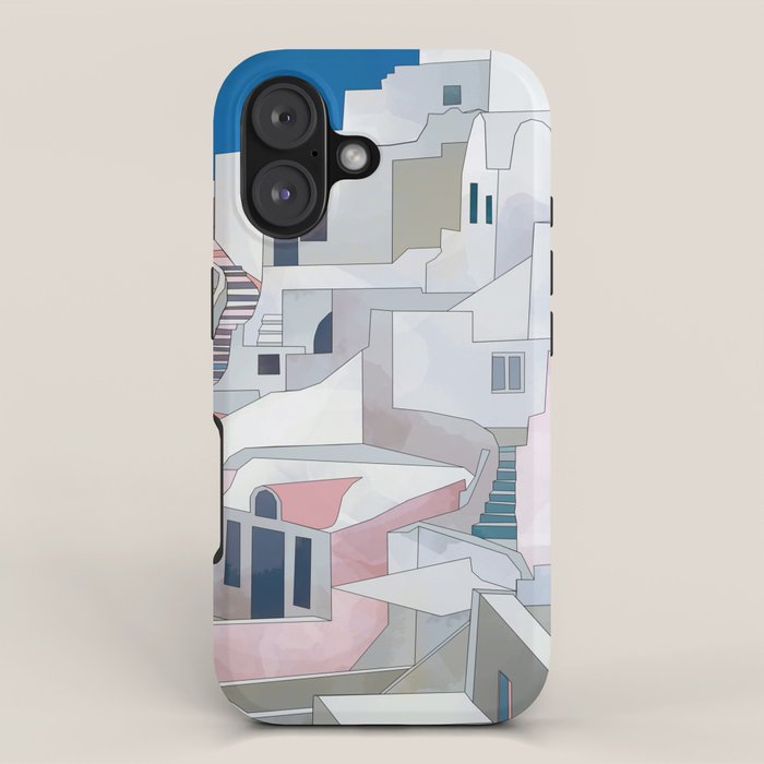 greece houses santorini iPhone Case Gallery Image 1