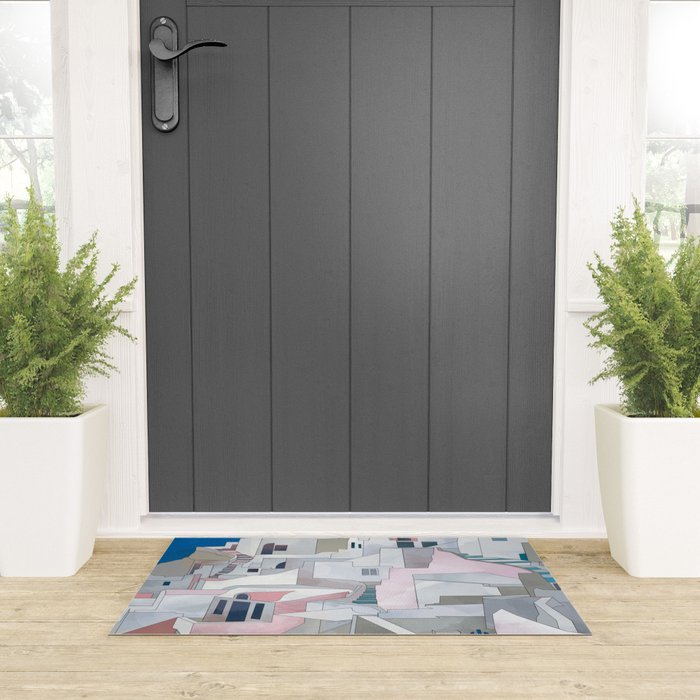 greece houses santorini Welcome Mat Gallery Image 3