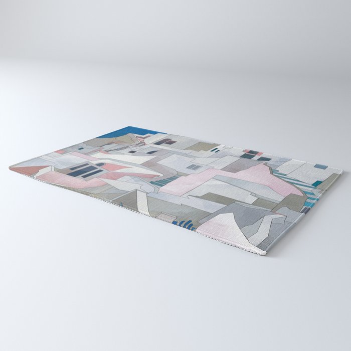 greece houses santorini Rug Gallery Image 3